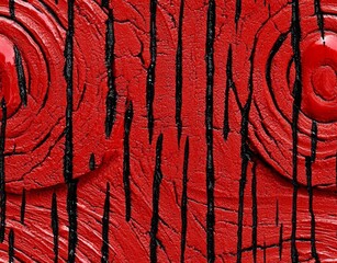 Poster - minimal photostock of a abstract red black background with ripples and vertical stripes , isolated o