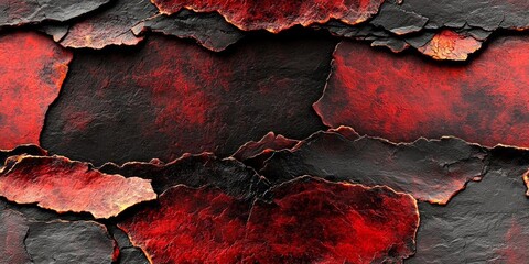 Poster - minimal photostock of a abstract red and black grunge textured background - , isolated on white back