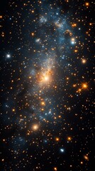 Poster - vibrant galaxy filled with stars and cosmic dust captured in deep space during an astrophotography s