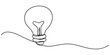© line drawing - Drawing of an electric light bulb with continuous line, Continuous one line drawing  light bulb concept, Light bulb continuous line vector illustration with editable stroke. Single line art of light.