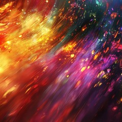Poster - vibrant colors blending in an abstract pattern creating a dynamic and energetic visual experience in