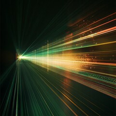 Poster - Vibrant Light Trails Create a Dynamic Sense of Motion in a Dark Urban Environment at Night Showcasing Energy and Movement