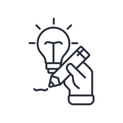 Fototapete - creativity icon. vector.Editable stroke.linear style sign for use web design,logo.Symbol illustration.