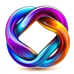 Aufkleber - Dynamic colorful abstract design digital art modern concept vibrant environment artistic viewpoint