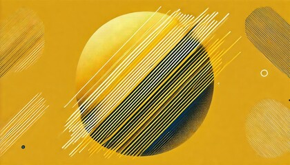 Fototapete - A bright yellow background with a subtle diagonal stripe pattern, giving a dynamic yet simple visual effect.