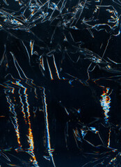 Wall Mural - glitch noise overlay. damaged screen. dust scratch texture. blue orange white color light flare digi