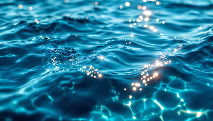 Wall Mural - Sparkling Sunlight Reflections on Water Surface
