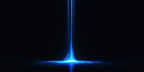 blue light is coming out of the ground
