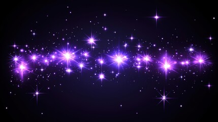 Poster - Neon blue chaotic communication network pattern with glowing stars in the background