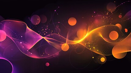 Aufkleber - Digital Abstract Waves With Vibrant Colors and Light Patterns Create a Dynamic Background Suitable for Creative Projects and Presentations