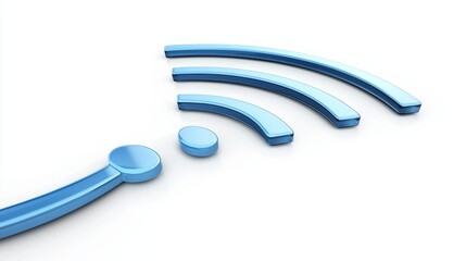 Poster - Stylized Wireless Signal Icon Representing Connectivity and Technology, Suggesting Features of Modern Communication Systems