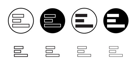 Menu icon Vector set outline