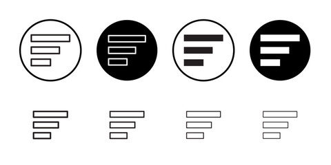 Menu icon Vector set outline