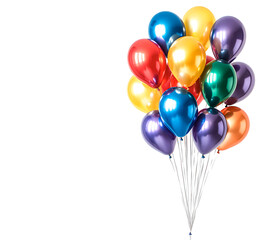 Colorful balloons on a white background