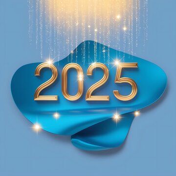 2025 New Year’s Eve Fireworks Spectacular happy new year 2025 golden text on dark gray background surrounded by golden 