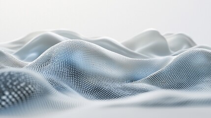Poster - Abstract White And Gray Textured Wave Pattern