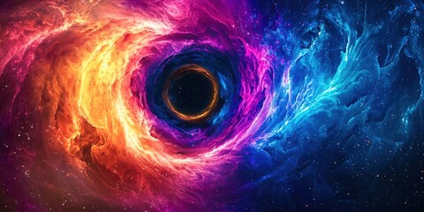 colorful space with a hole in the middle