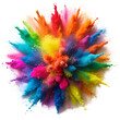 © Moiz - holi paint color powder explosion colorful on transparent background.