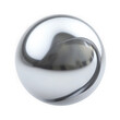 © BOTAHRY DEX - silver sphere ball 3d render icon isolated on transparent background cutout
