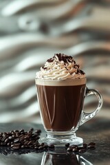 Canvas Print - Coffee with Whipped Cream and Chocolate Sprinkles