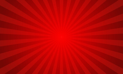 Red radial burst background with light