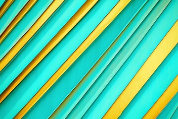 A rhythmic arrangement of lines in bright turquoise and warm gold.