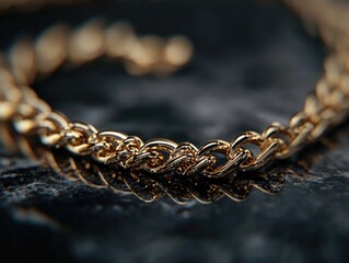 Sticker - Gold Chain Bracelet Close Up