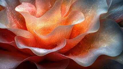 Poster - Close-Up View of Vibrant Flower Petals with Water Droplets