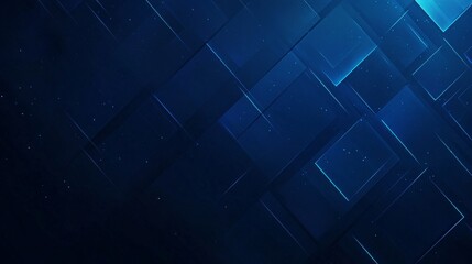 Poster - Dark background with blue pixel pattern. Vector illustration of abstract bg with geometric square elements grid. digital backdrop with dissolve rectangle dot particle mosaic gradient texture.