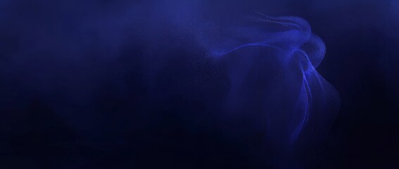Wall Mural - An abstract art piece featuring colorful circular lines on a dark blue canvas