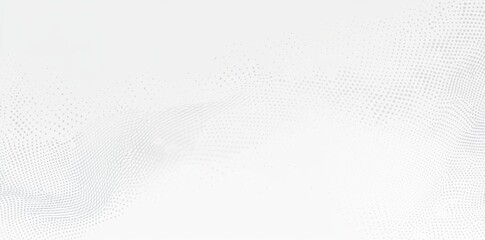 Poster - An abstract halftone design with a wavy surface created from gray dots on a white canvas.