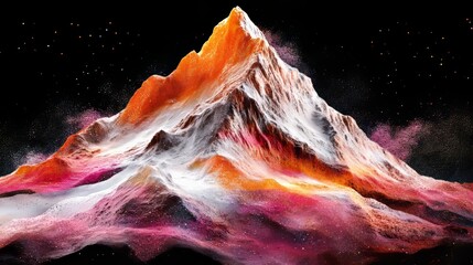 Poster - Glowing multicolor data points over an abstract digital scene, reflecting stock imagery.