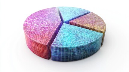 Leinwandbilder - Colorful Abstract Pie Chart in Vibrant Geometric Design