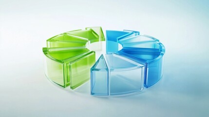 Fototapete - Colorful Geometric Shapes in Circular Arrangement for Design Concepts