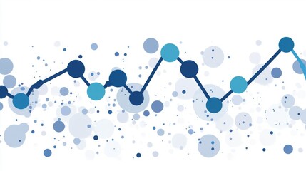 Poster - Colorful Abstract Data Visualization with Circles and Lines Pattern