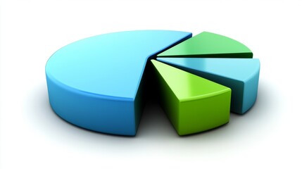Aufkleber - Colorful Pie Chart with Slices Representing Data Visualization Concept