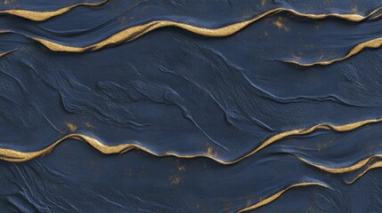 Aufkleber - Elegant Blue and Gold Abstract Texture for Artistic Backgrounds