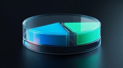 Poster - Modern Abstract Pie Chart Infographic on Dark Background