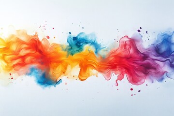 Poster - Colorful abstract fluid art design showcasing vibrant hues blending seamlessly in creativity