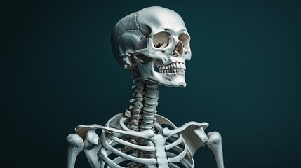 Poster - Realistic Human Skeleton Model with Detailed Anatomy Features