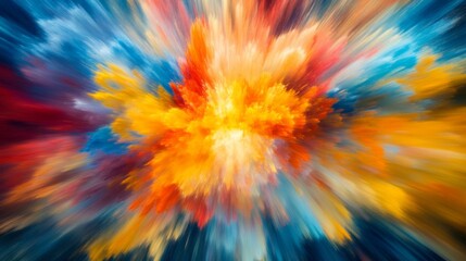 Fototapete - Vibrant Burst of Colorful Abstract Art in Motion