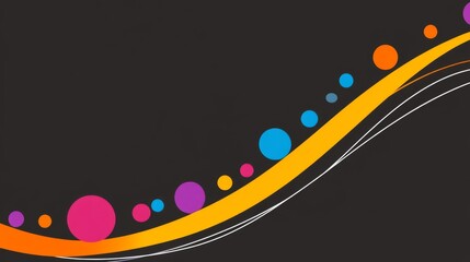 Aufkleber - Colorful Abstract Background with Waves and Geometric Shapes