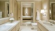 © Victoria - A beautifully designed bathroom showcasing stylish fixtures, warm tones, and elegant decor, inviting relaxation and comfort
