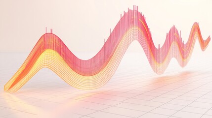 Poster - Abstract Waveform Design with Vibrant Color Gradient and Curves
