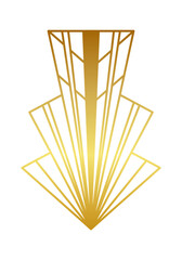 Golden deluxe art deco pattern