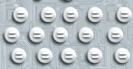 Poster - The design presents a 3D paper circle with a circuit board, illustrated in a futuristic, abstract style. Encapsulating themes of modern science, engineering, and technology, it focuses on the idea of