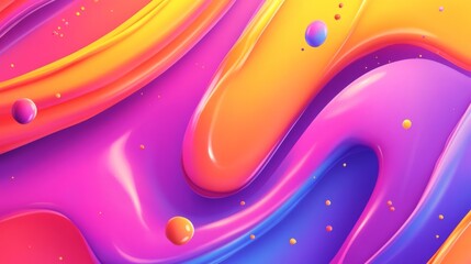 Aufkleber - Vibrant Abstract Texture with Colorful Swirls and Glossy Surfaces