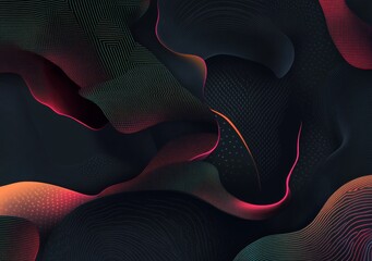Poster - Background with a digital technology theme. Digital data is shown in a square blue pattern with pixel art style.