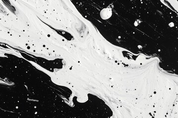 Poster - black and white paint
