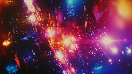 Poster - A thought-provoking image of a smart digital city, with an abstract graphic highlighting a complex network of connections, symbolizing the arrival of a future 5G smart wireless city alongside